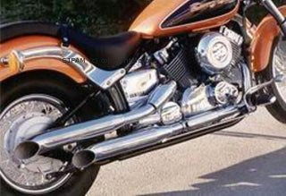 Silencieux Legend XVS 650 DRAG STAR Turn Out Chromés Non Homologués - Vendus par Paire