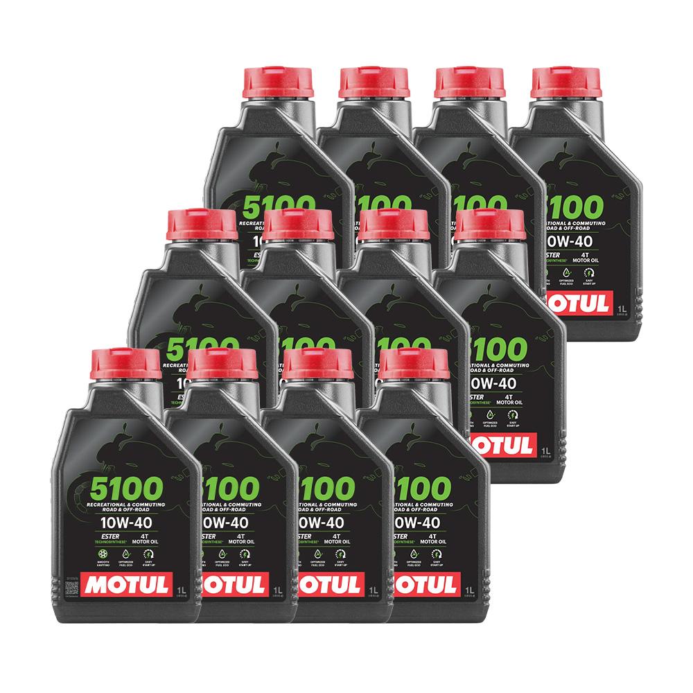 5100 4T 10W40 - 1L - Technosynthese® (semi-synthèse) - Ester - Carton de 12 de marque MOTUL