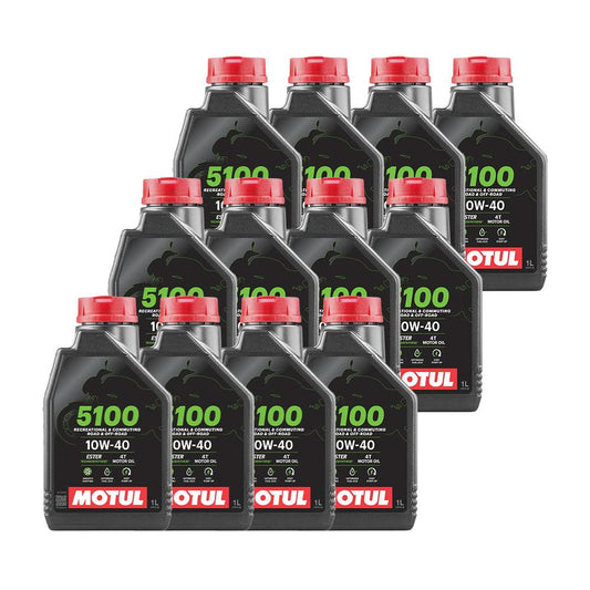 5100 4T 10W40 - 1L - Technosynthese® (semi-synthèse) - Ester - Carton de 12 de marque MOTUL