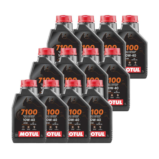 7100 4T 10W40 - 1L - 100% Synthèse - Carton de 12 de marque MOTUL