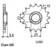 Pignon 13 Dents - Pas 520 - Similaire JTF1901