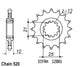 Pignon 12 Dents - Pas 520 - Similaire JTF823