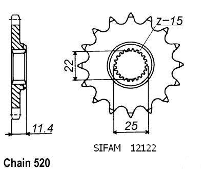 Pignon 13 Dents - Pas 520 - Similaire JTF1902