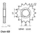 Pignon 13 Dents - Pas 415 - Similaire JTF4020