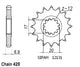 Pignon 13 Dents - Pas 420 - Similaire JTF1120