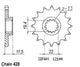 Pignon 14 Dents - Pas 428 - Similaire JTF409