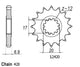 Pignon 12 Dents - Pas 428 - Similaire JTF4025