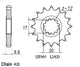 Pignon 13 Dents - Pas 428 - Similaire JTF4025