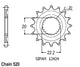 Pignon 15 Dents - Pas 520 - Similaire JTF1590