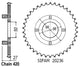 Couronne Acier 42 Dents - Pas 420 - Similaire JTR256