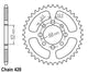 Couronne Acier 35 Dents - Pas 420 - Similaire JTR801
