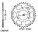 Couronne Acier 38 Dents - Pas 530 - Similaire JTR816