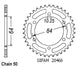 Couronne Acier 45 Dents - Pas 530 - Similaire JTR814