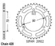 Couronne Acier 45 Dents - Pas 420 - Similaire JTR239