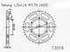 Couronne Acier 52 Dents - Pas 420 - Similaire JTR2067