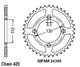 Couronne Alu. 55 Dents - Pas 420 - Similaire JTA130