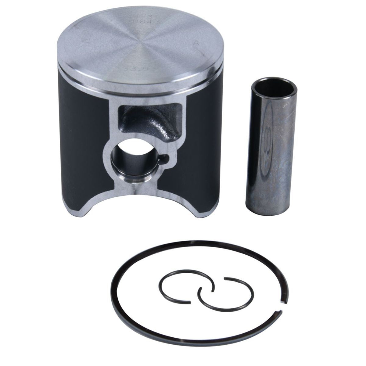 Piston Complet Race 2 Temps - KTM 125 SX / EXC 01-25 - Cote C Ø53.96mm - 12° MonoSegment