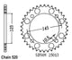 Couronne Acier 49 Dents - Pas 520 - Similaire JTR857