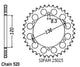 Couronne Acier 41 Dents - Pas 520 - Similaire JTR846