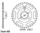 Couronne Acier 39 Dents - Pas 420 - Similaire JTR255