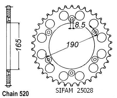Couronne Acier 50 Dents - Pas 520 - Similaire JTR896