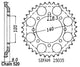 Couronne Acier 43 Dents - Pas 520 - Similaire JTR477