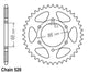 Couronne Acier 37 Dents - Pas 520 - Similaire JTR473