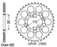Couronne Acier 40 Dents - Pas 525 - Similaire JTR1332