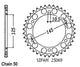Couronne Acier 45 Dents - Pas 530 - Similaire JTR865