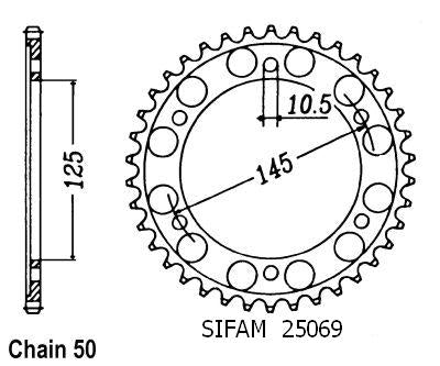Couronne Acier 46 Dents - Pas 530 - Similaire JTR865