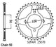 Couronne Acier 46 Dents - Pas 530 - Similaire JTR824