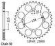 Couronne Acier 48 Dents - Pas 530 - Similaire JTR718