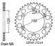 Couronne Alu. 47 Dents - Pas 520 - Similaire JTA897