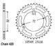 Couronne Acier 42 Dents - Pas 420 - Similaire JTR216