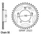 Couronne Acier 42 Dents - Pas 530 - Similaire JTR1797