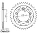 Couronne Acier 40 Dents - Pas 520 - Similaire JTR491