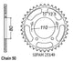 Couronne Acier 48 Dents - Pas 530 - Similaire JTR2010