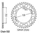 Couronne Acier 48 Dents - Pas 532 - Similaire JTR1875