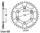 Couronne Acier 48 Dents - Pas 420 - Similaire JTR1076