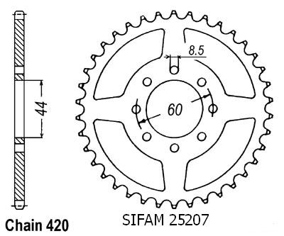 Couronne Acier 48 Dents - Pas 420 - Similaire JTR2078