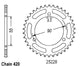 Couronne Acier 47 Dents - Pas 420 - Similaire JTR5228