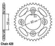 Couronne Acier 35 Dents - Pas 420 - Similaire JTR212