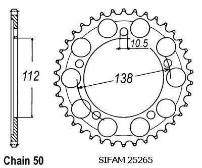 Couronne Acier 48 Dents - Pas 530 - Similaire JTR1871