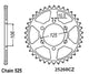 Couronne Acier 47 Dents - Pas 525 - Similaire JTR2014