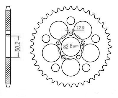Couronne Acier 48 Dents - Pas 530 - Similaire JTR7086