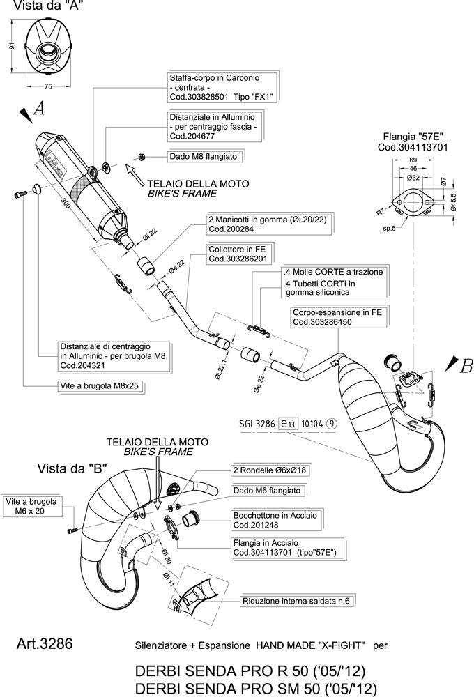 Ligne Complète  X-FIGHT SENDA DRD PRO R/SM 50 - Homologué