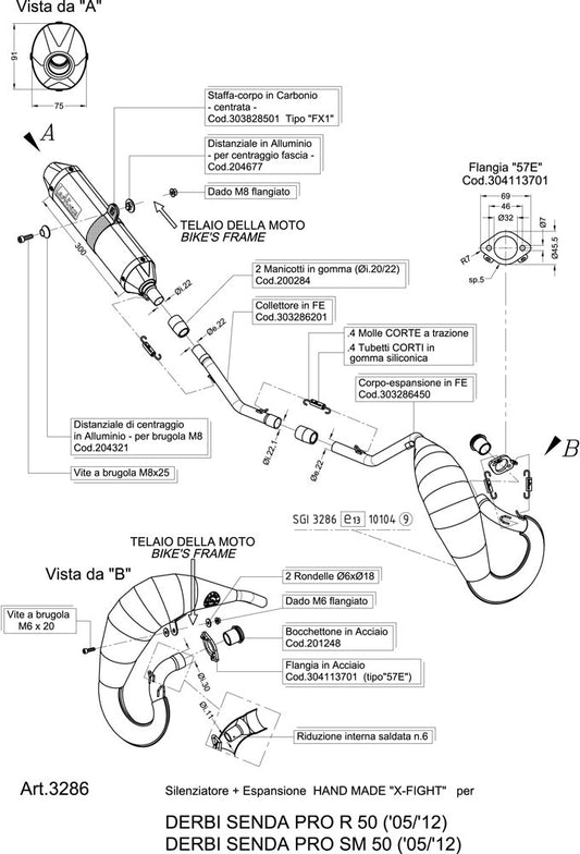 Ligne Complète  X-FIGHT SENDA DRD PRO R/SM 50 - Homologué