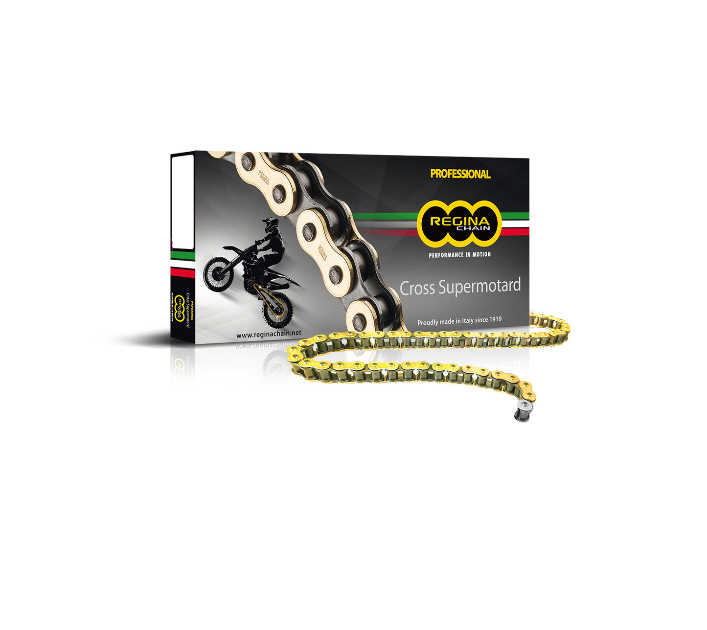 Chaine 428-RH2 - 118 Maillons Sans Joints Toriques - CROSS SUPERMOTARD