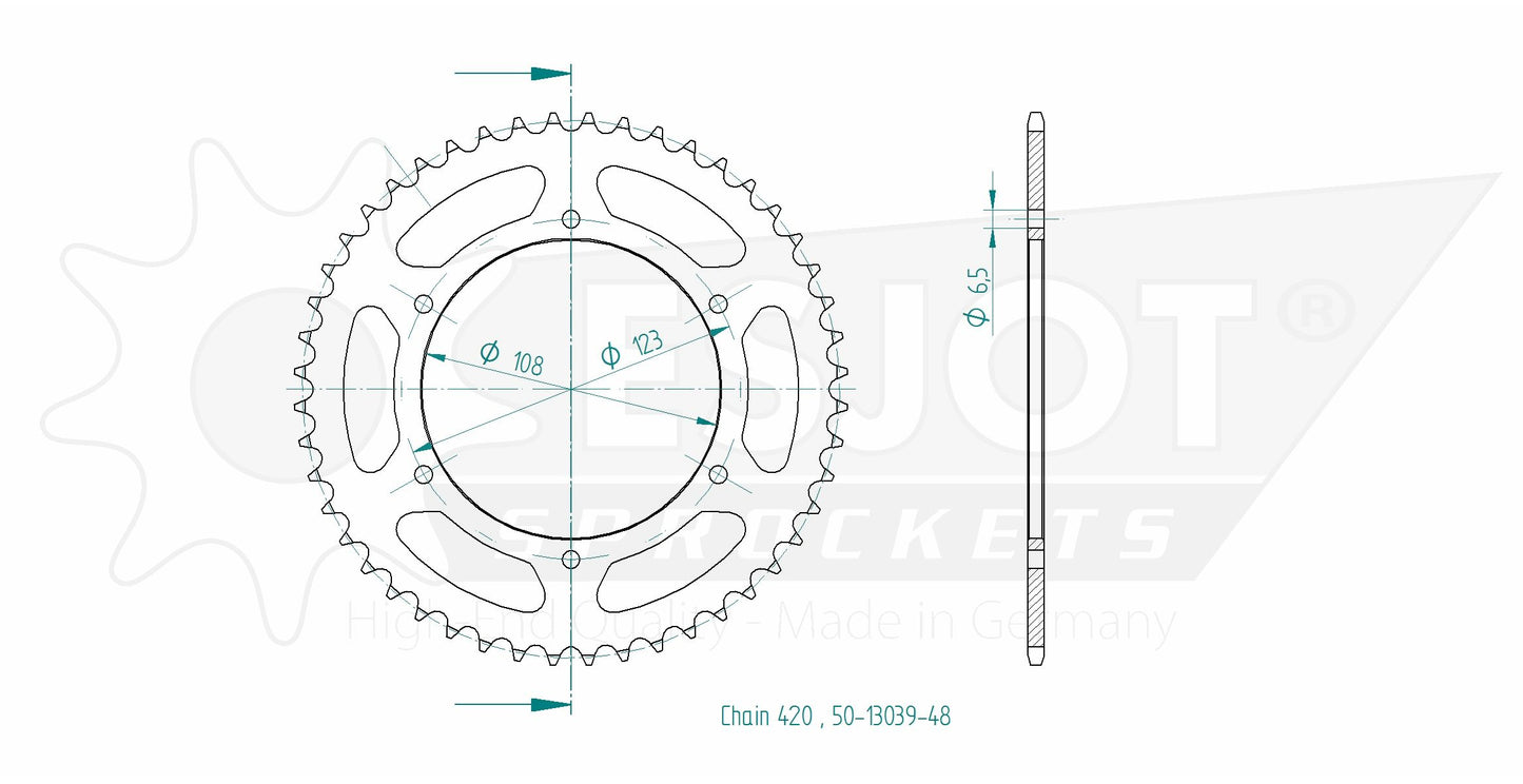 Couronne Acier 48 Dents - Pas 420 - Similaire JTR1133