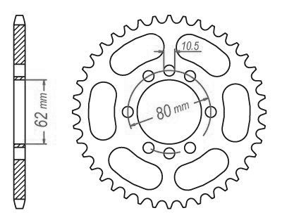 Couronne Acier 49 Dents - Pas 428 - Similaire JTR843